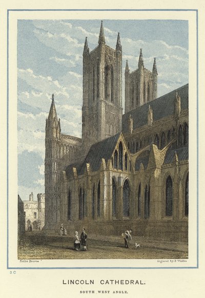 Cathédrale de Lincoln, angle sud-ouest - Hablot Knight Browne